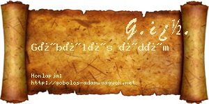 Göbölös Ádám névjegykártya